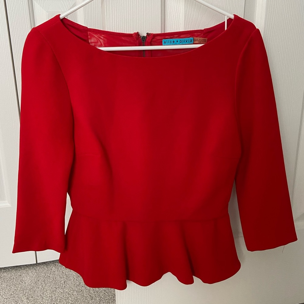 Alice and Olivia Peplum Top